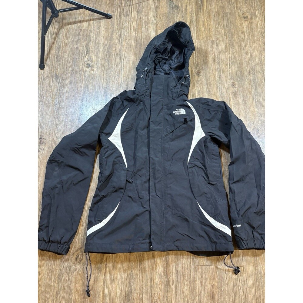 The North Face AZIS Hyvent Shell Jacket Coat Black & White Women’s Size Small